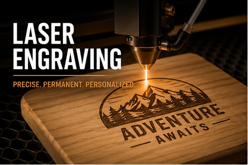 Laser engraved wood board and custom tumbler